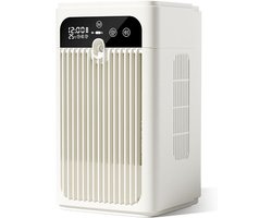 Draagbare airco met luchtbevochtiger – Persoonlijke verdampingskoeler met ventilator, timer, nevelstand, fluisterstille werking en oplaadbare accu (wit) – Geschikt voor slaapkamer, kantoor en camping