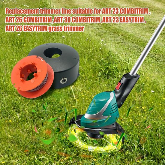 Vervangende draadspoel voor Bosch ART 23 26 30 Easytrim Combitrim Strimmer, Grastrimmer Pro-Tap automatische spoellijn 8M met F016L71088-afdekking (4 spoelen + 1 afdekking) — afbeelding 2