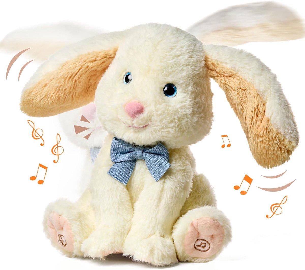 KIDS Kinderspeelgoed, konijnenspeelgoed, knuffeldier, haas, elektrisch pluche dier, sprekende zingende interactieve pluche dieren, babyspeelgoed, cadeau voor meisjes vanaf 1 2 3 jaar