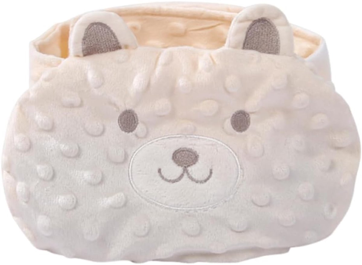 Babywarmtegordel met kersenpitvulling, natuurlijke warmte tegen winderigheid en koliek, verstelbare buikriem voor pasgeborenen en baby's bij buikpijn (beige, schattig varkentjesdesign)