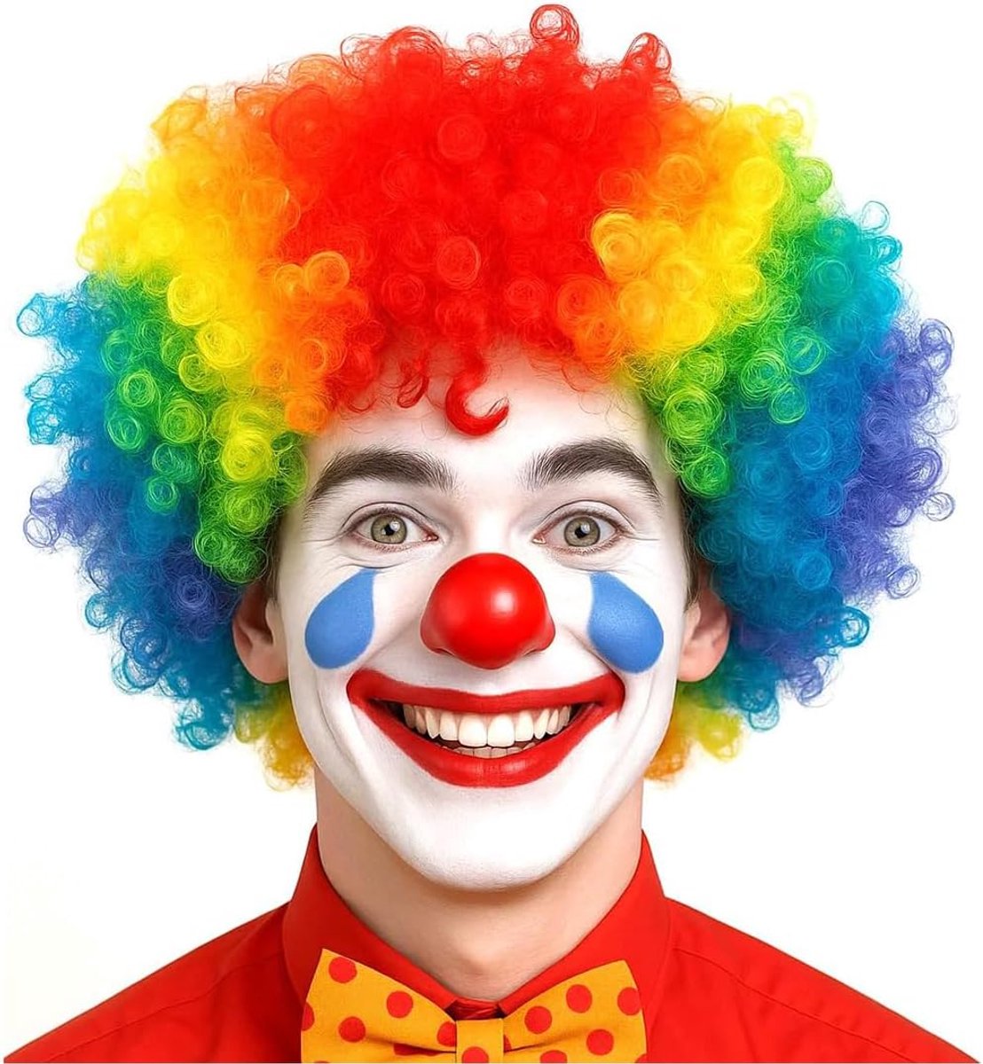 Clown-pruik voor kinderen, Clown-krullenpruik, Clown-kostuum kinderaccessoire, voor Pasen, Arty-evenement, Carnavalskostuum Cosplay