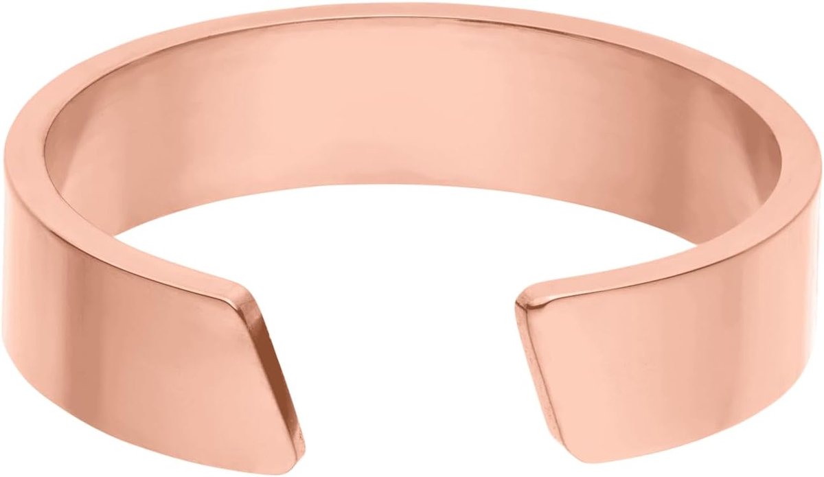Pono ring – verstelbare, discrete roestvrijstalen ring in breder design, waterdicht – 14 K verguld, 18 K rosé verguld of zilverkleurig