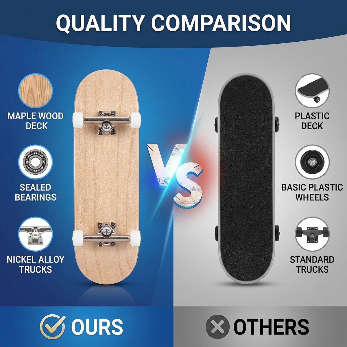 Skateboard, Esdoorn Houten Legering Fingerboard Mini Skateboards met Zachte Pad Lagerwielen en Box Finger Board Mini Fingerboard Vingerspeelgoed voor Volwassenen en