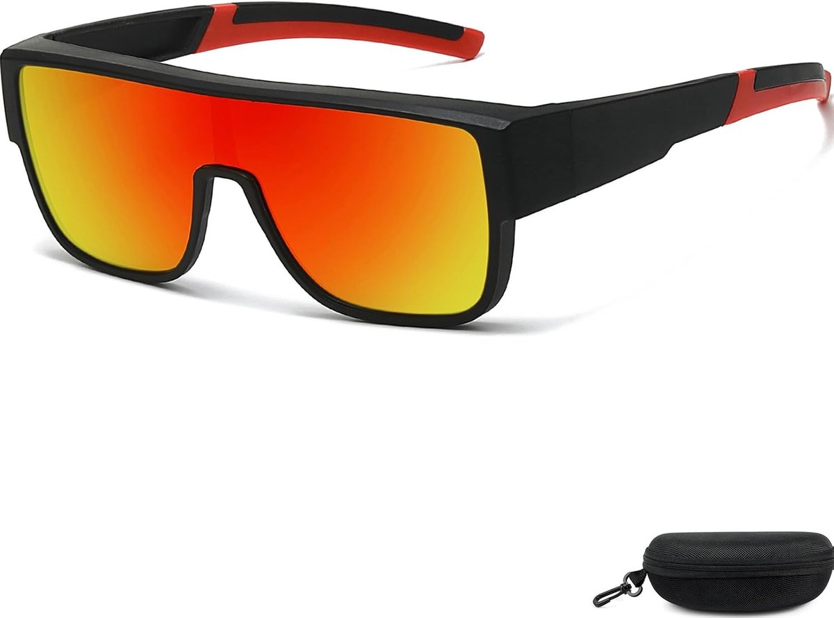 Fietsbril en overbril voor heren en dames, gepolariseerde zonnebril, outdoor, racefiets, sportbril, MTB-bril voor fietsen en hardlopen
