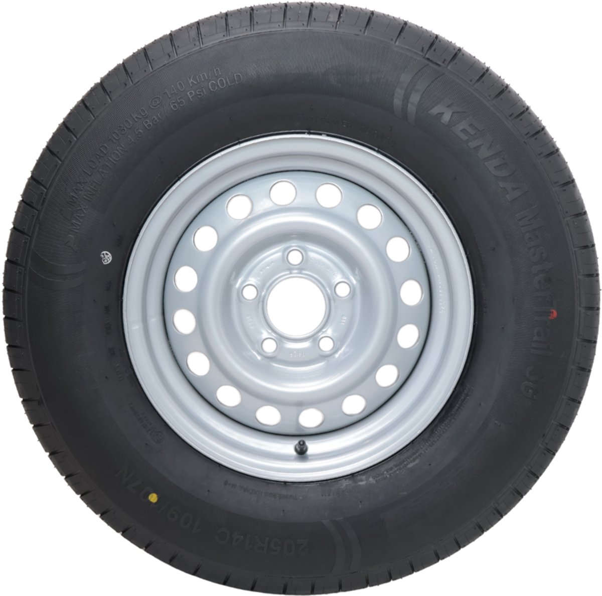 Compleet aanhanger wiel - 205/80R14C - steekmaat: 5x112 - draagvermogen: 950 kg - naafdiameter: 67 mm