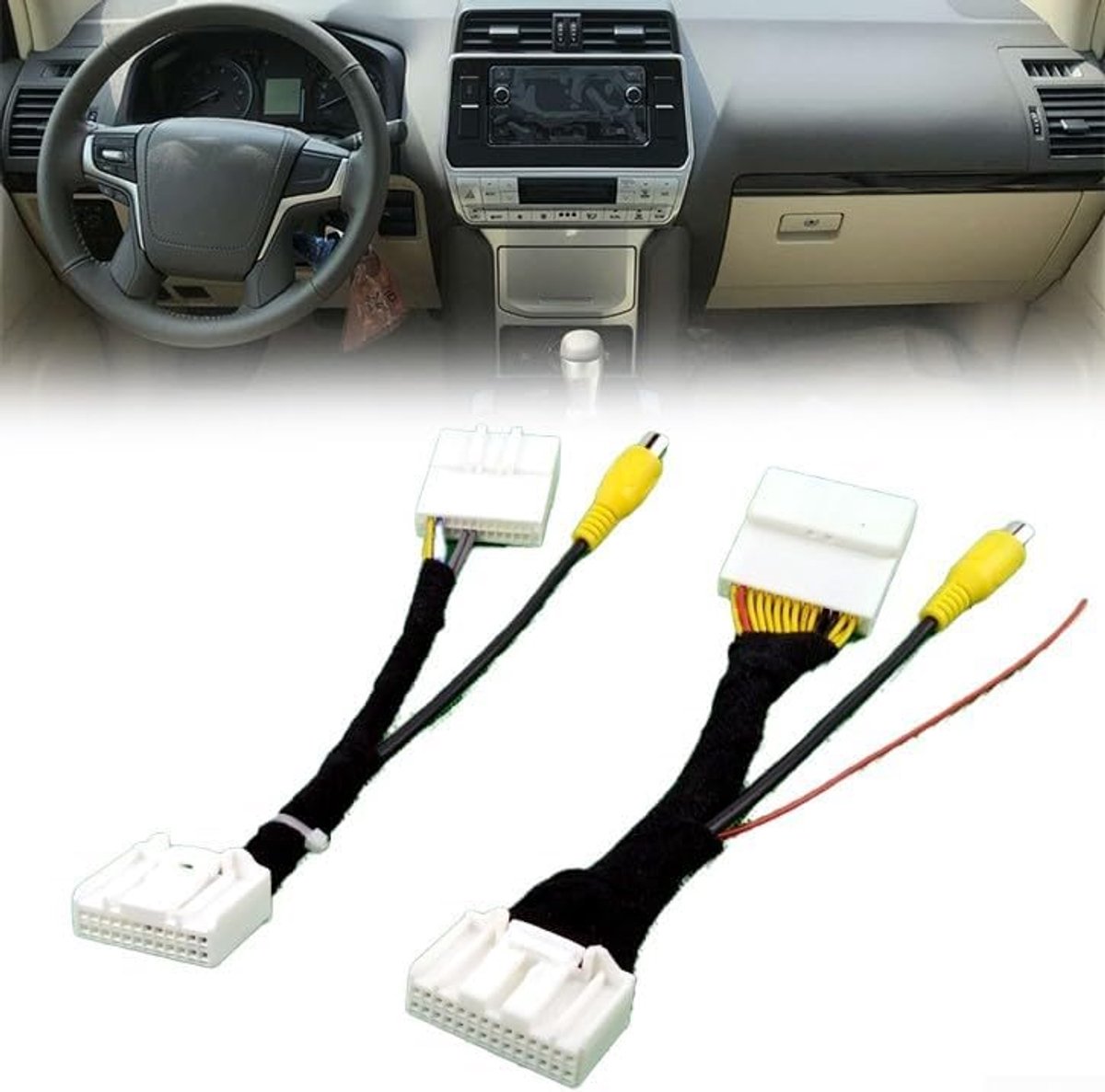 24Pin+28Pin Reverse Parking Camera Verbindingskabel voor Toyota Camera Adapter Kabel Omkeren Detectie Lijn Achteruitrijcamera Kabels