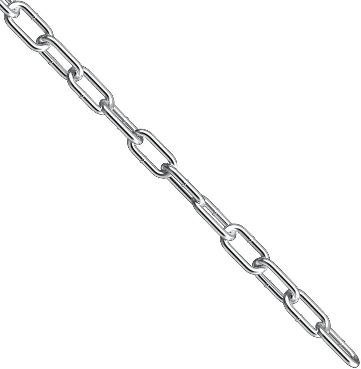 stalen kettingschakel, 3/16 inch bij 4 meter sterke zware kettingschakelketting, stoere metalen kettingschakel veiligheidsketting voor hek hek anti-diefstal schaduwzeil camping