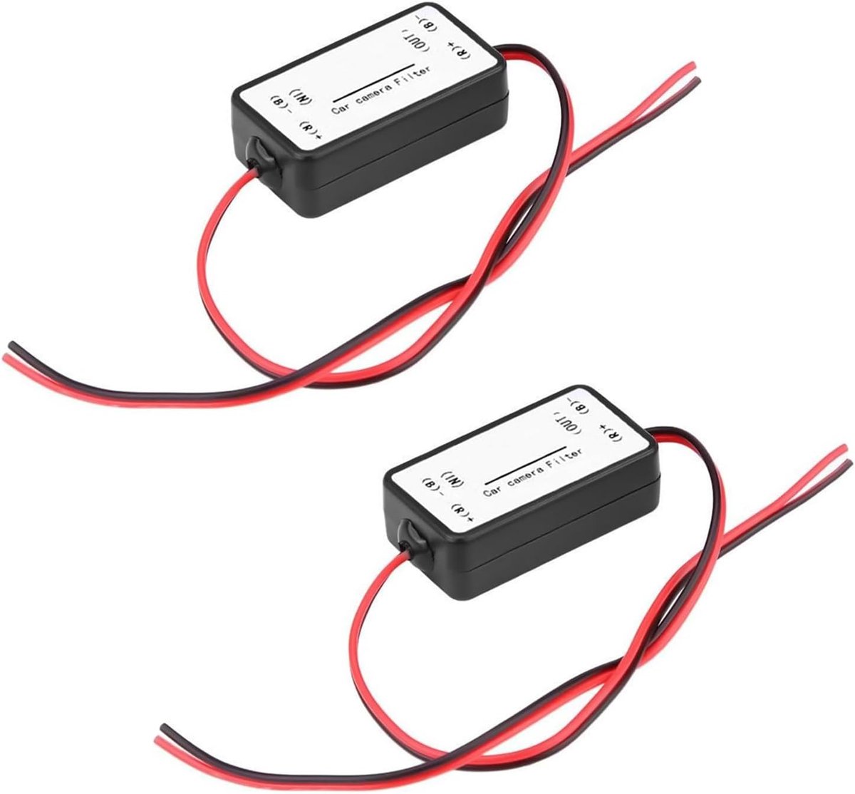 2 stuks condensator, 12 V, auto, storingsfilter voor achteruitrijcamera, gelijkrichter, stabilisator, stroomrelais, 12 V DC, filteradapter voor achteruitrijcamera, auto, radio, display