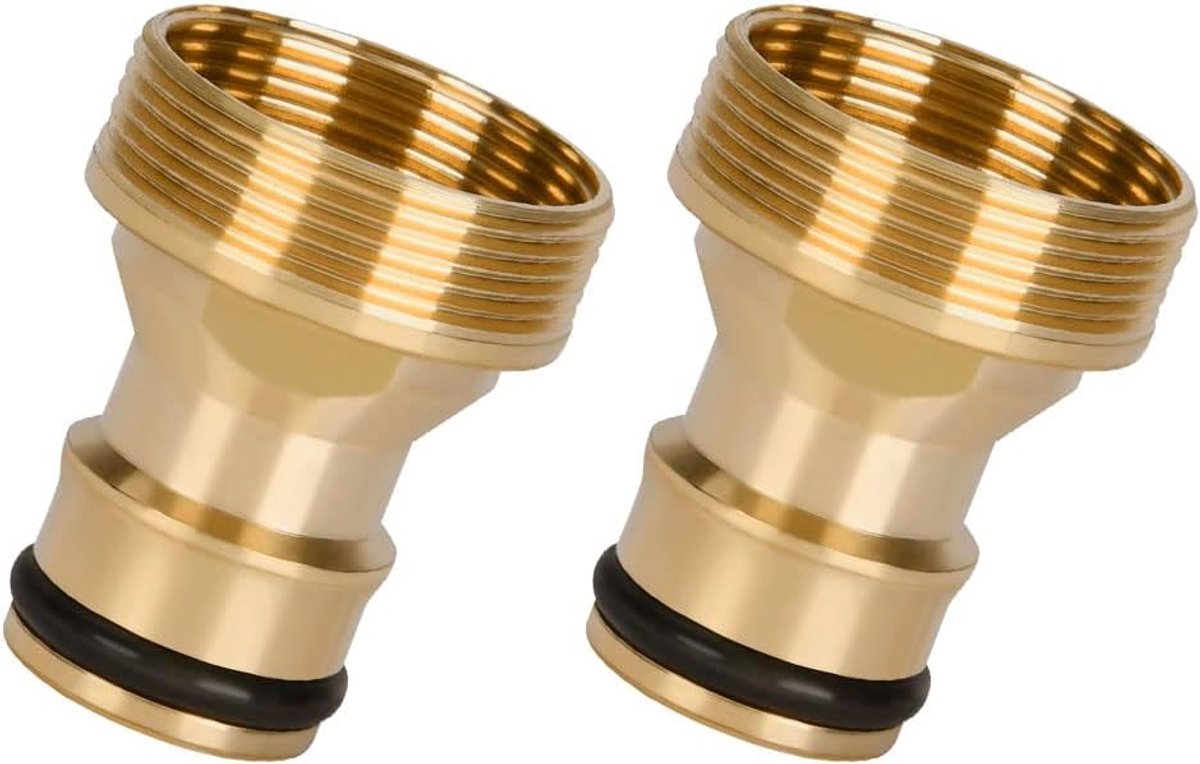 keukenkraan connector 2 stuks - universele slangconnector - M22 vrouwelijke en M24 mannelijke draad - ShopVlot
