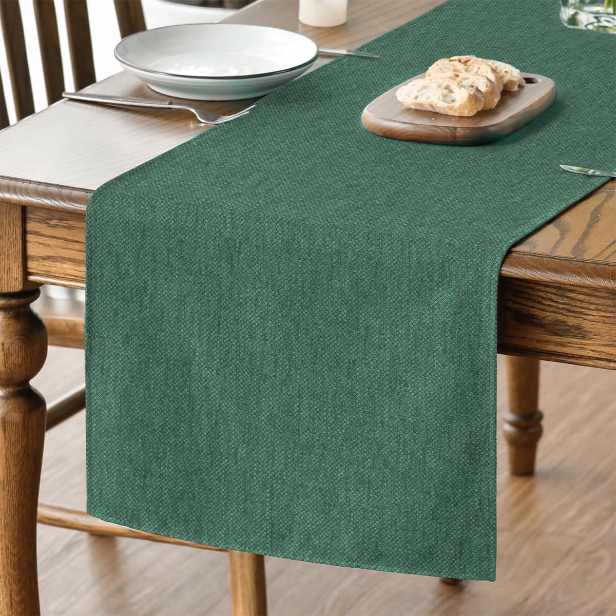 Mode Tafelloper groen - seizoensgebonden afwasbaar - keuken eettafel - decoratie voor binnen vakantie - feest - 40 x 100 cm
