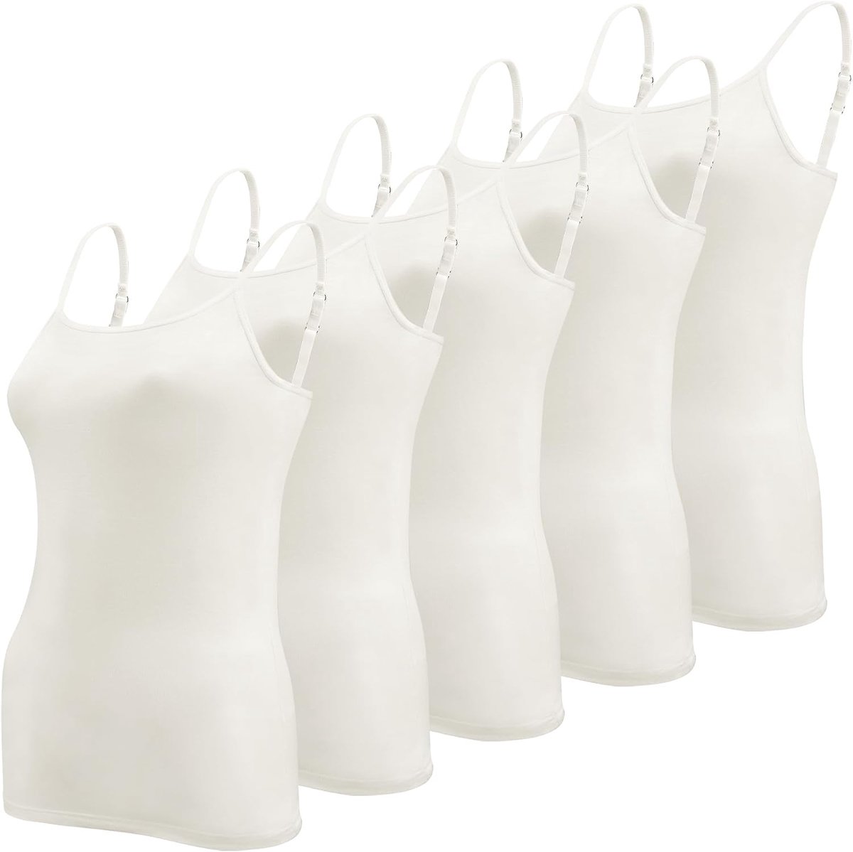 5 stuks basic hemdje met verstelbare bandjes voor dames en meisjes
