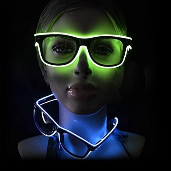 LED-bril, cyberpunk LED-bril, flexibele draadneonbril, knipperende LED-zonnebrilkostuums voor cosplay, bar, club, feestbril, cadeau, feestgadgets, EDM, Halloween — afbeelding 5