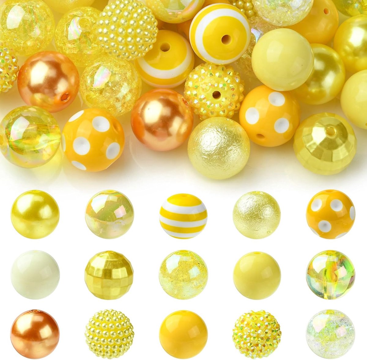 Kralen 20 mm ronde strass kralen acryl plastic gumball kralen voor kralen pennen sieraden maken ambachten