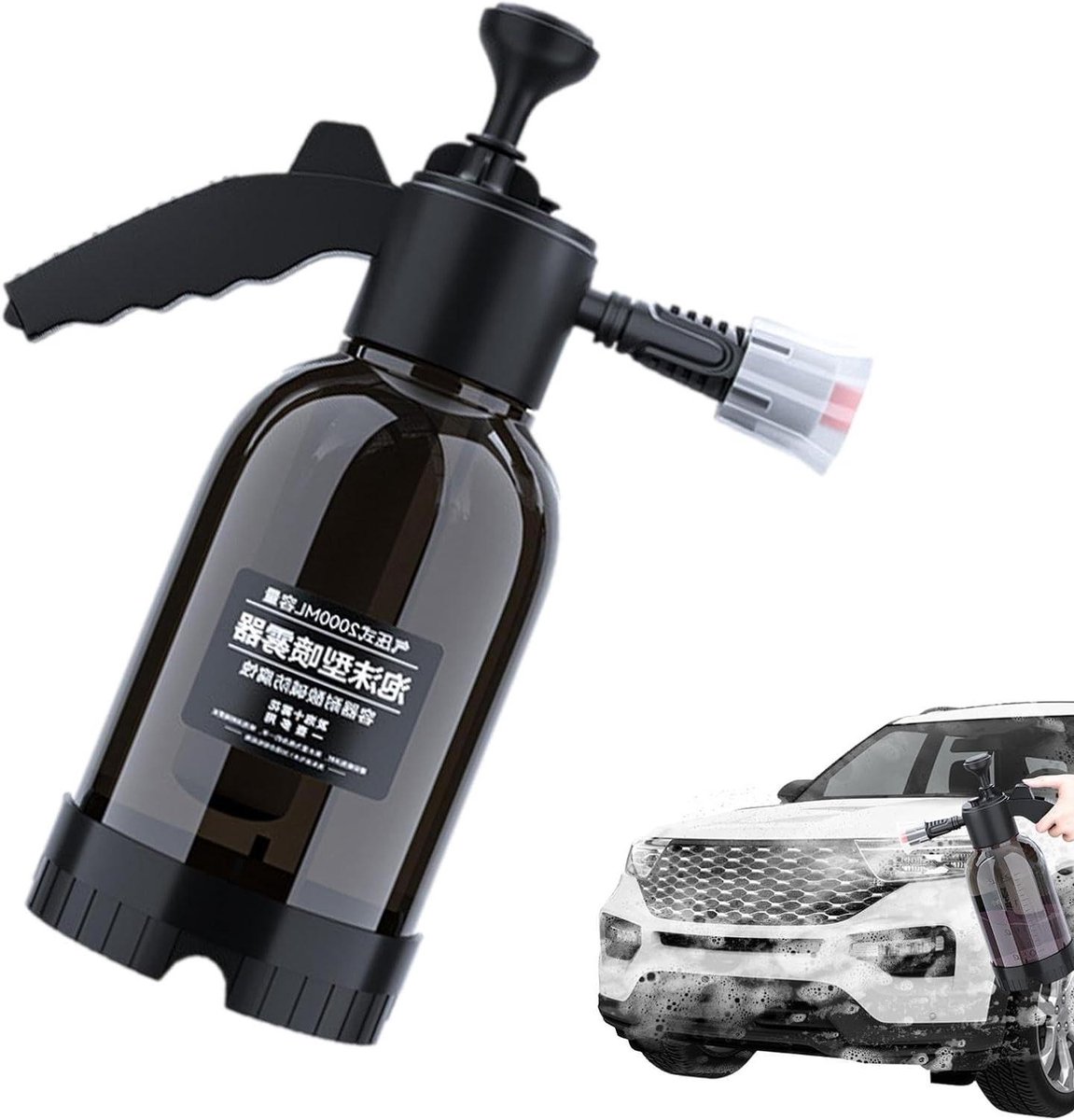 Drukspuit Pompfles - Waterspuit Tuinspuit - Planten Water Geven - Handsfree Continue Spray - 2 Liter - Wit