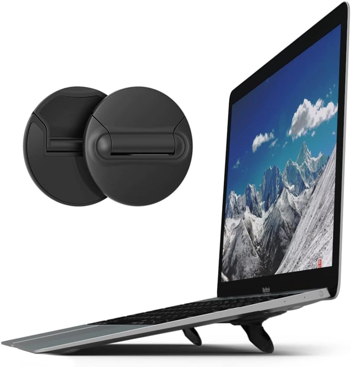laptopstandaard voor bureau, opvouwbare laptopstandaard - onzichtbare lichtgewicht geventileerde laptop-stijgcomputerstandaard voor laptophouder compatibel met MacBook Pro, MacBook, MacBook Air, Tabletten