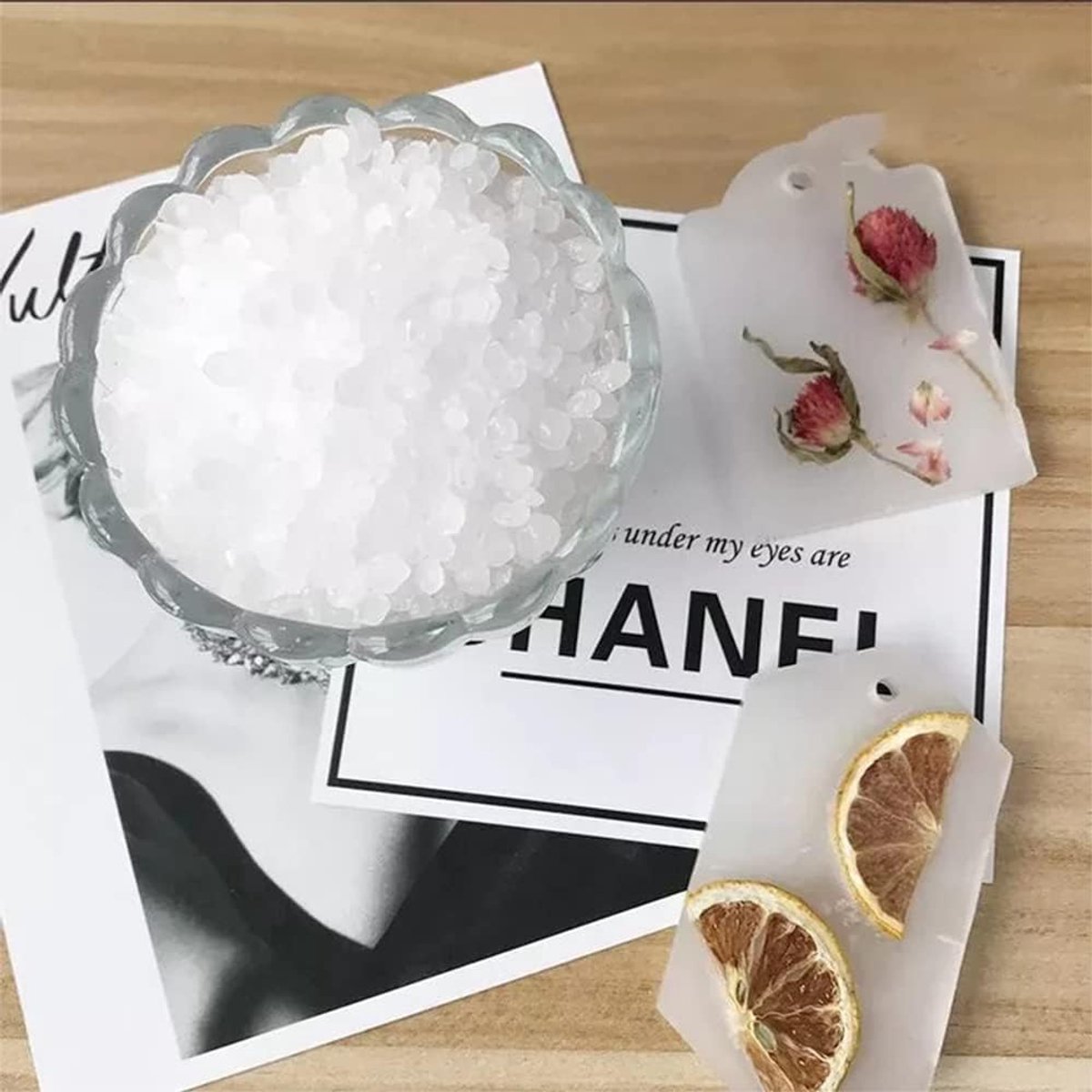 Paraffine Waxpellets, 100% pure, natuurlijke witte paraffine waskpellets voor het maken van kaarsen, inmaken, impregneren, cosmetische formuleringen - 905g