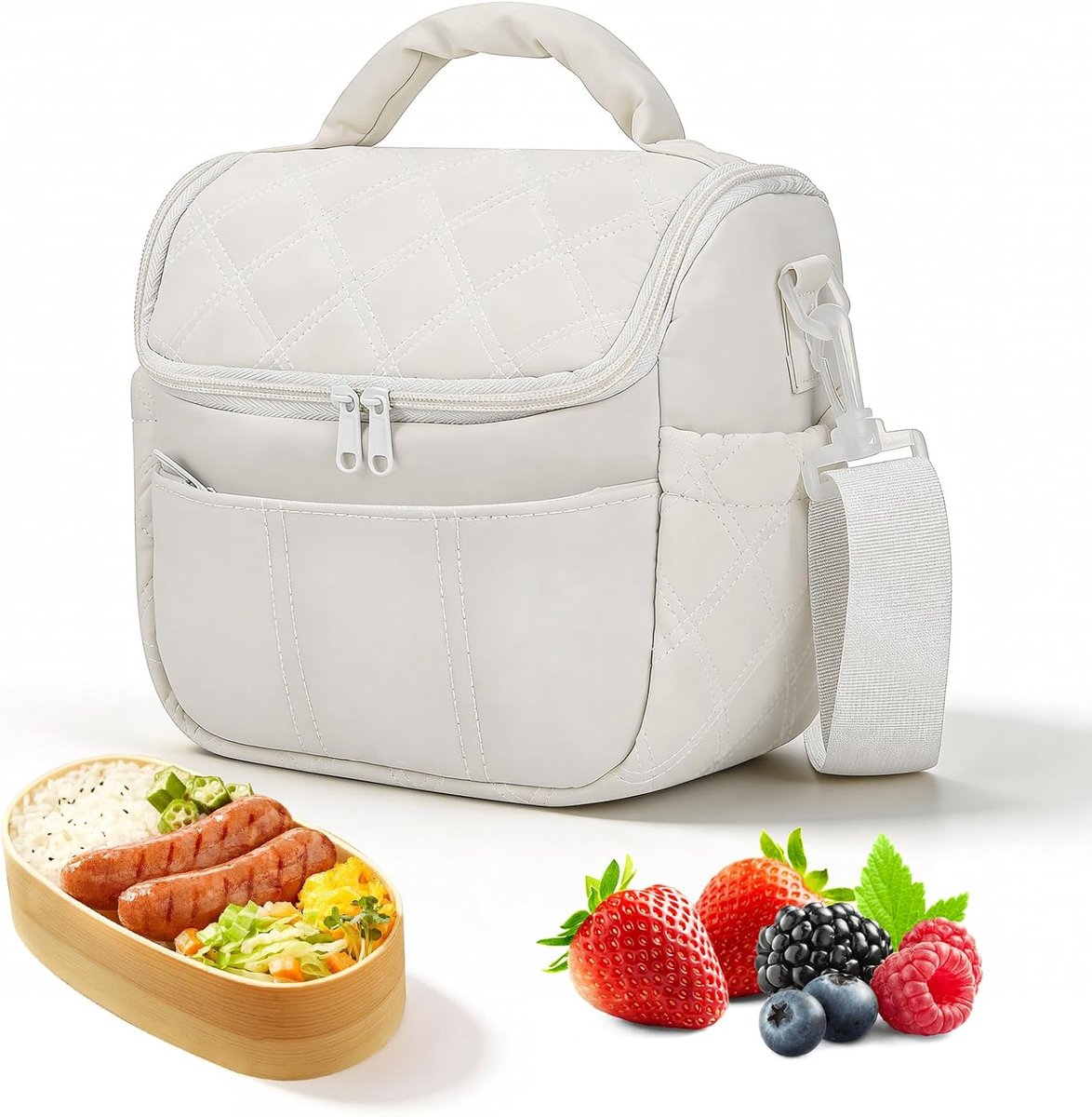 SnelShoppen - Kleine Koeltas voor Vrouwen, Schattige Gevoerde Geïsoleerde Lunchtas, Zachte Levensmiddelenkoeltas, Multifunctionele Draagbare Isolatiez