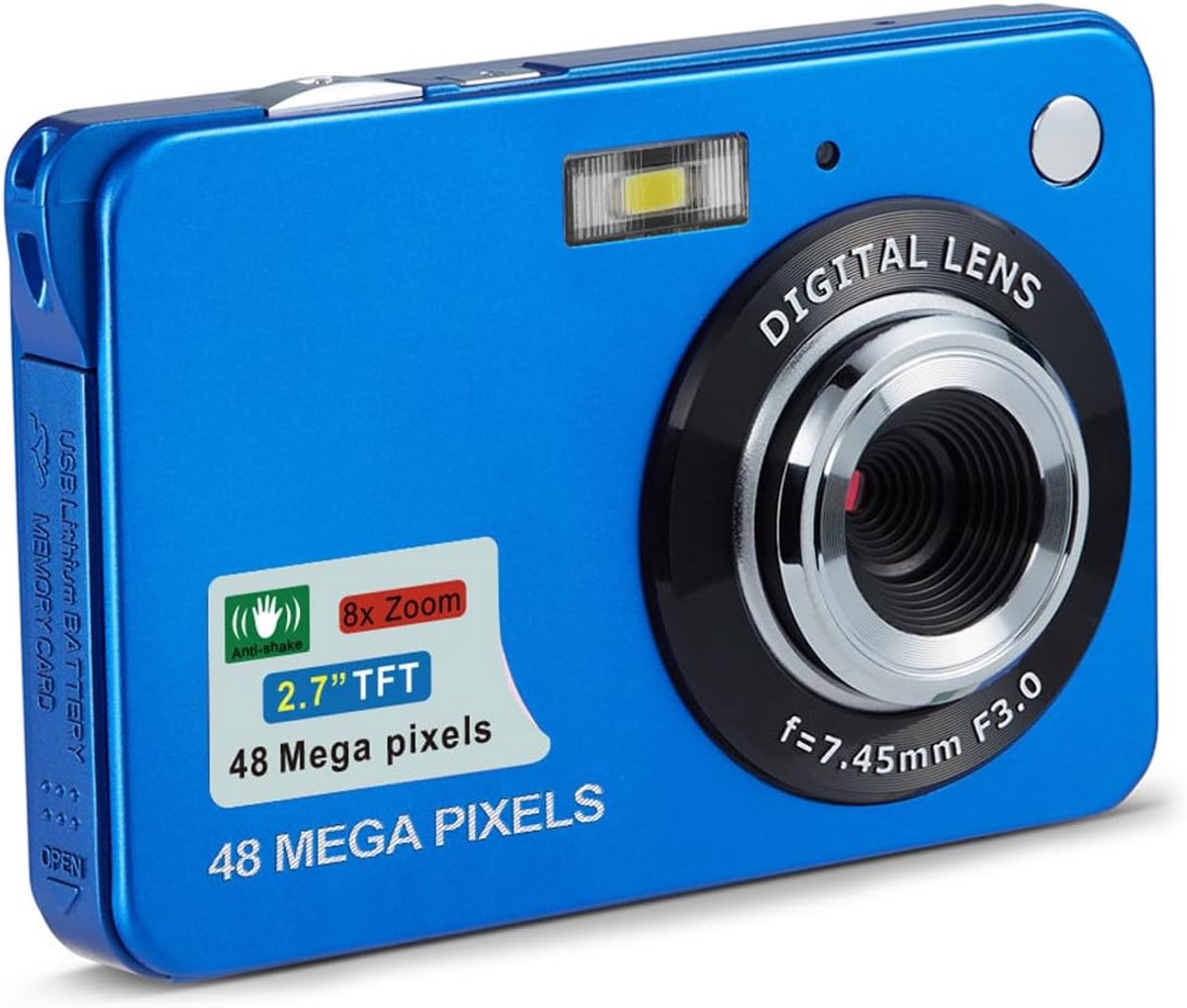 4K digitale camera 48MP - 8x zoom - anti-shake - ideaal voor fotografie - ShopVlot