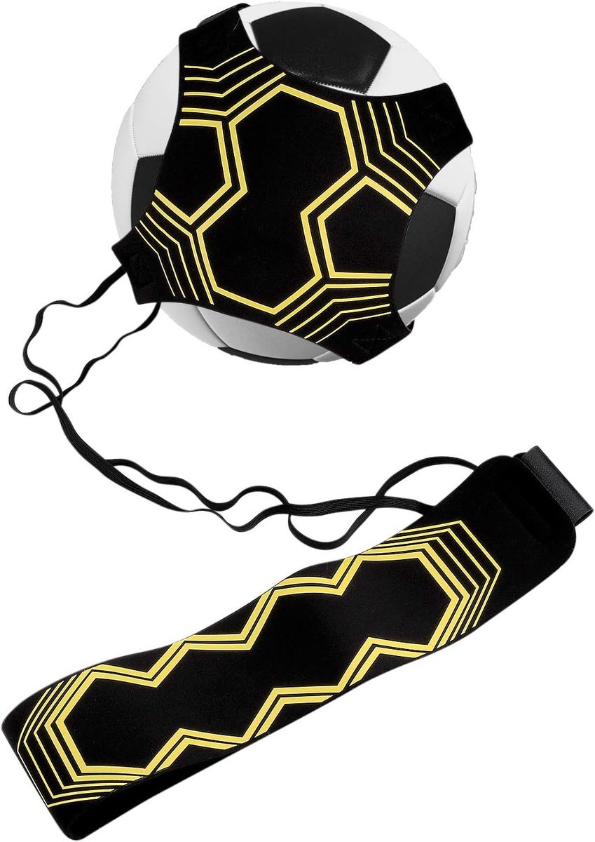 voetbaltrainingshulp met flexibel verstelbare riem, solo voetbaltrainingsapparatuur geschikt voor kinderen en volwassenen, geschikt voor ballen van 3, 4 en 5