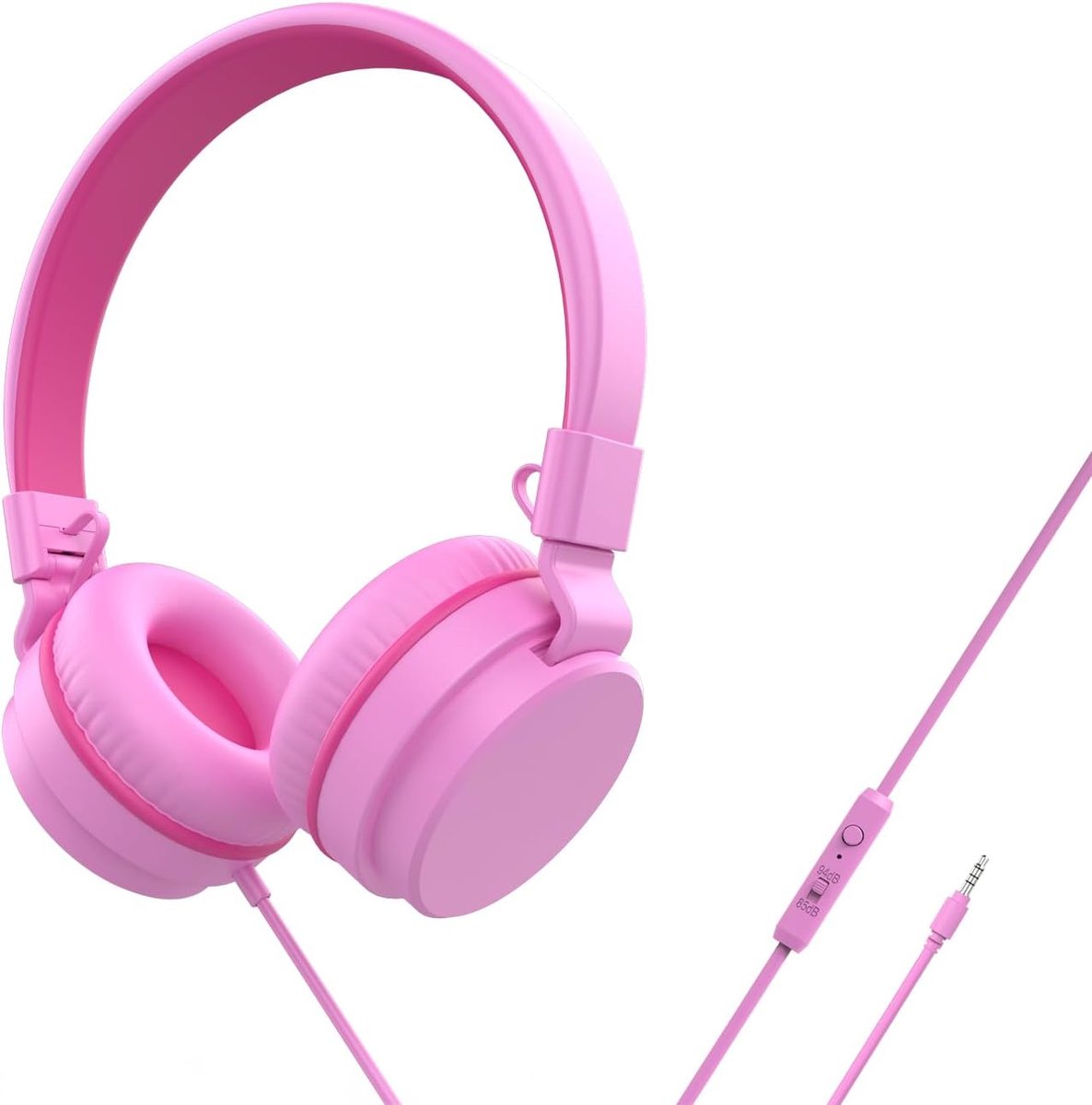 Hoofdtelefoon voor kinderen - on-ear bedraad - veilig volume beperkt 85/94dB - HD geluidskwaliteit - ideaal voor school - ShopVlot