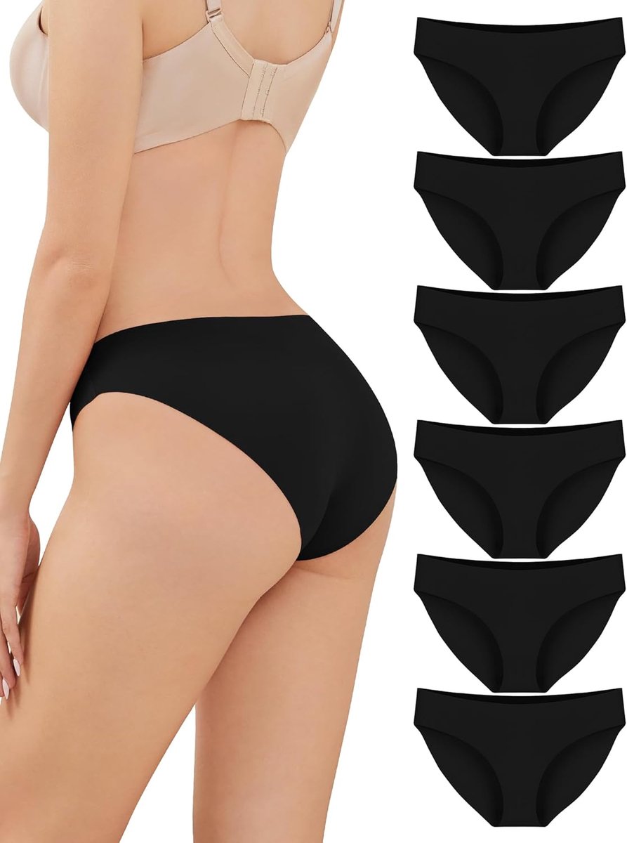 Naadloos Ondergoed Dames,Seamless Underwear Women,Seamless Panties | Brazilian Panties,Dames Onderbroeken Set,Invisible Slip Dames,Sport Ondergoed Dames,Bikini Underwear Women,Multipack Van 6