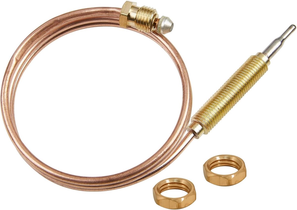 gasthermokoppel M8, verwarmingssonde voor gasbrander, 600 mm, reserveonderdelen voor buitenverwarming, verbindingsmoeren, accessoires voor open haard en barbecue (1 stuk)