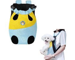 SnelShoppen - Rugzak Hondendraagzak Verstelbare Beenruimte voor Kleine Honden en Katten (5-8 kg) - Ademend en Comfortabel voor Wandelen, Reizen, Campi