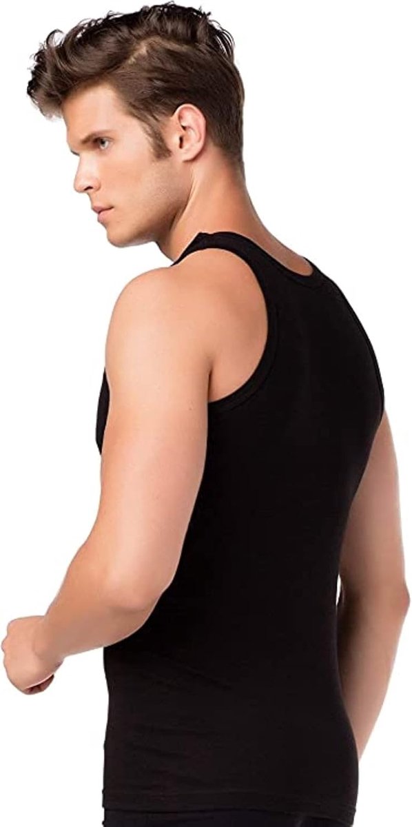 Onderhemden, okselhemden, tanktop, in wit, zwart of grijs gemêleerd