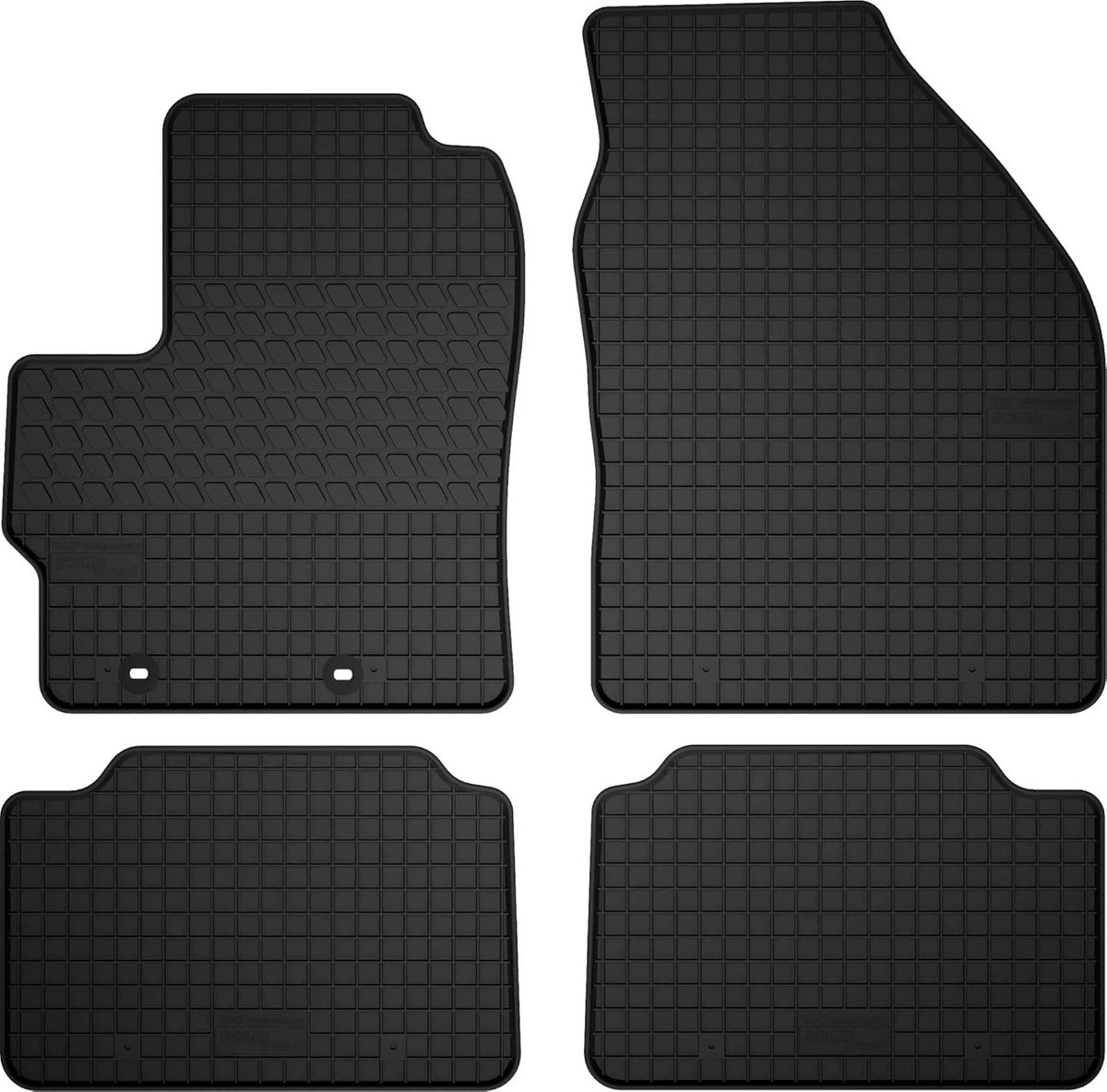 SnelShoppen - Car Mat Set Toyota Yaris IV Hybrid (2020) - Rubber Vloermatten, 4-delige set, Zwart, Perfecte Pasvorm, Auto Accessoires