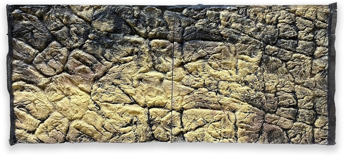 SnelShoppen - 3D Aquarium Achterwand Dun 120x60 cm Decoratie voor Aquarium en Terrarium - Natuurlijk Uiterlijk met Steen- en Wortelstructuur - Gemakke