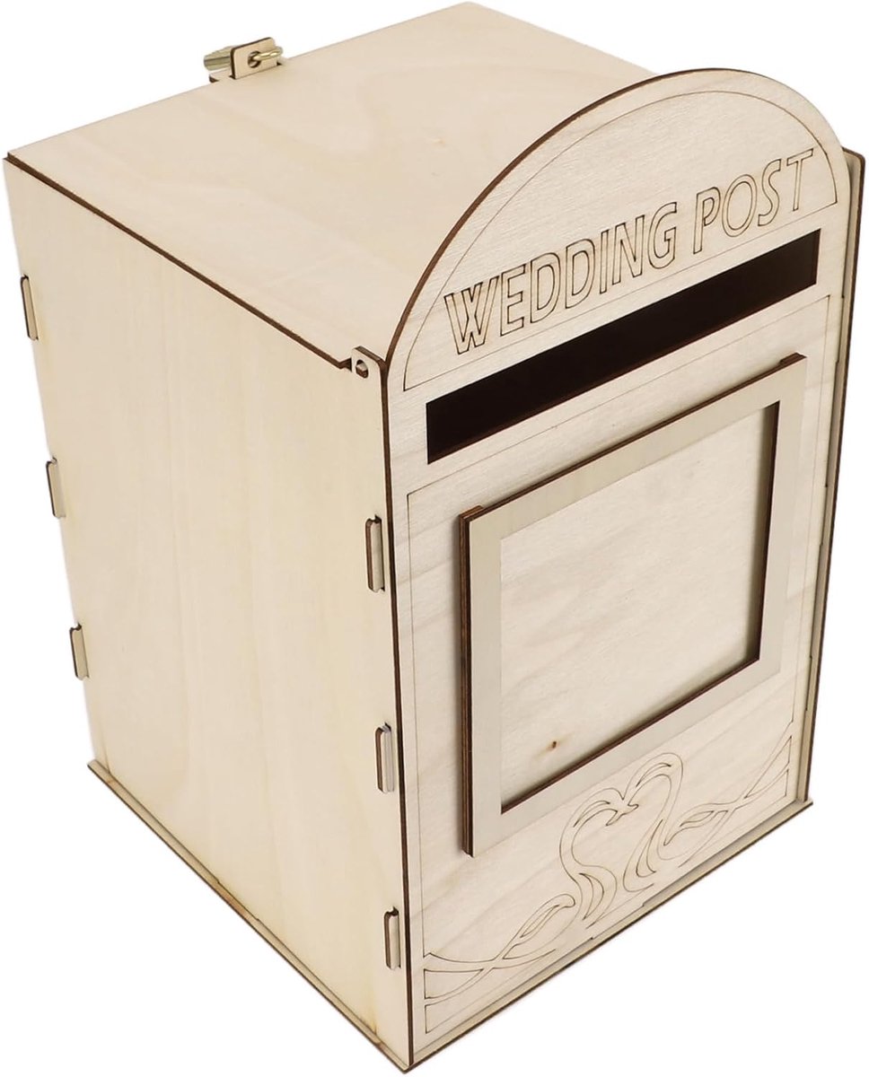 Bruiloft Brievenbus Vintage Stijl met Slot en Sleutel voor Bruiloftsreceptie Feestdecoratie Handgemaakte Brievenbus voor Evenementen en Partijen