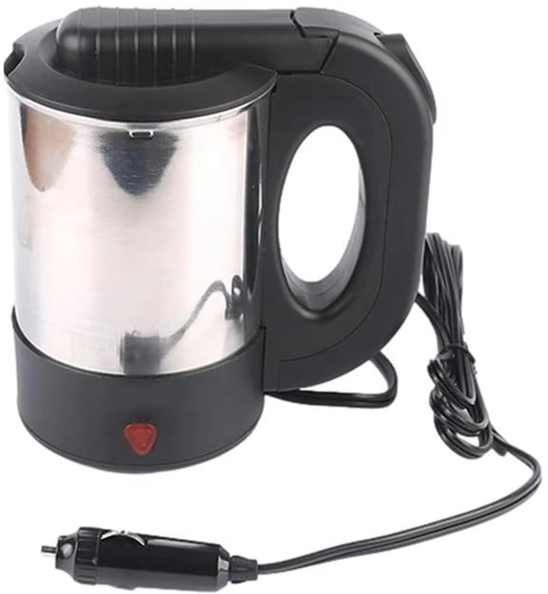 SnelShoppen - Auto-waterkoker 500 ml Roestvrij Staal 12 V Reiswaterkoker Sigarettenaansteker Snel Koken voor Camping, Auto, Reis, Thuis