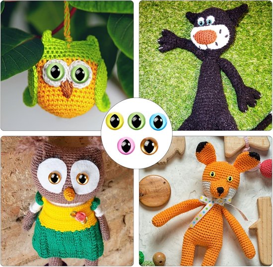 Ogen voor amigurumi kattenogen voor handwerk, veiligheidsogen voor — afbeelding 5