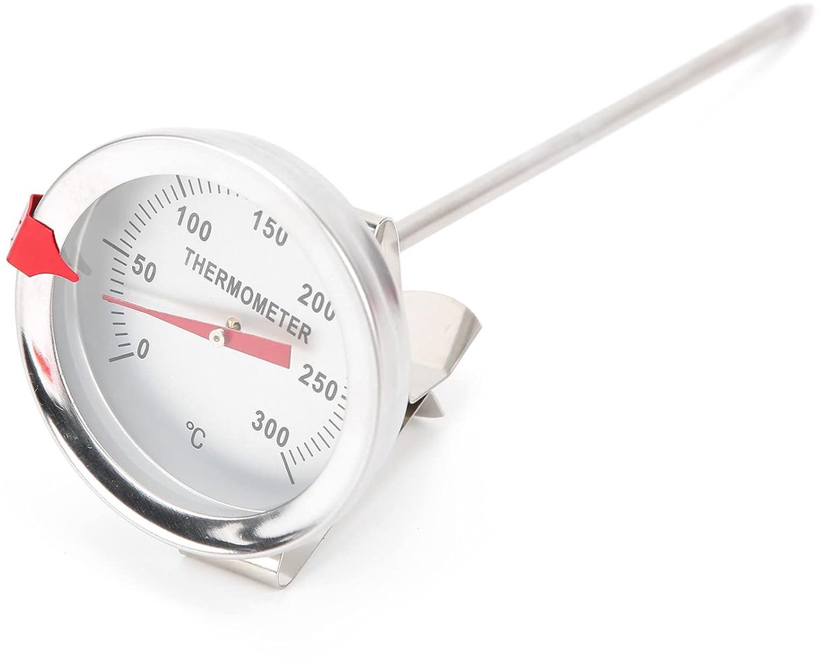 Frituurthermometer met Aflezing, Meet Oliepan Heet Voedsel, 50 ℃ Tot 300 ℃ Bereikwijzerthermometer met 5 Cm Wijzerplaat voor Frituurgrill Turkije Snoep Koffie enz. (-1010210097211)