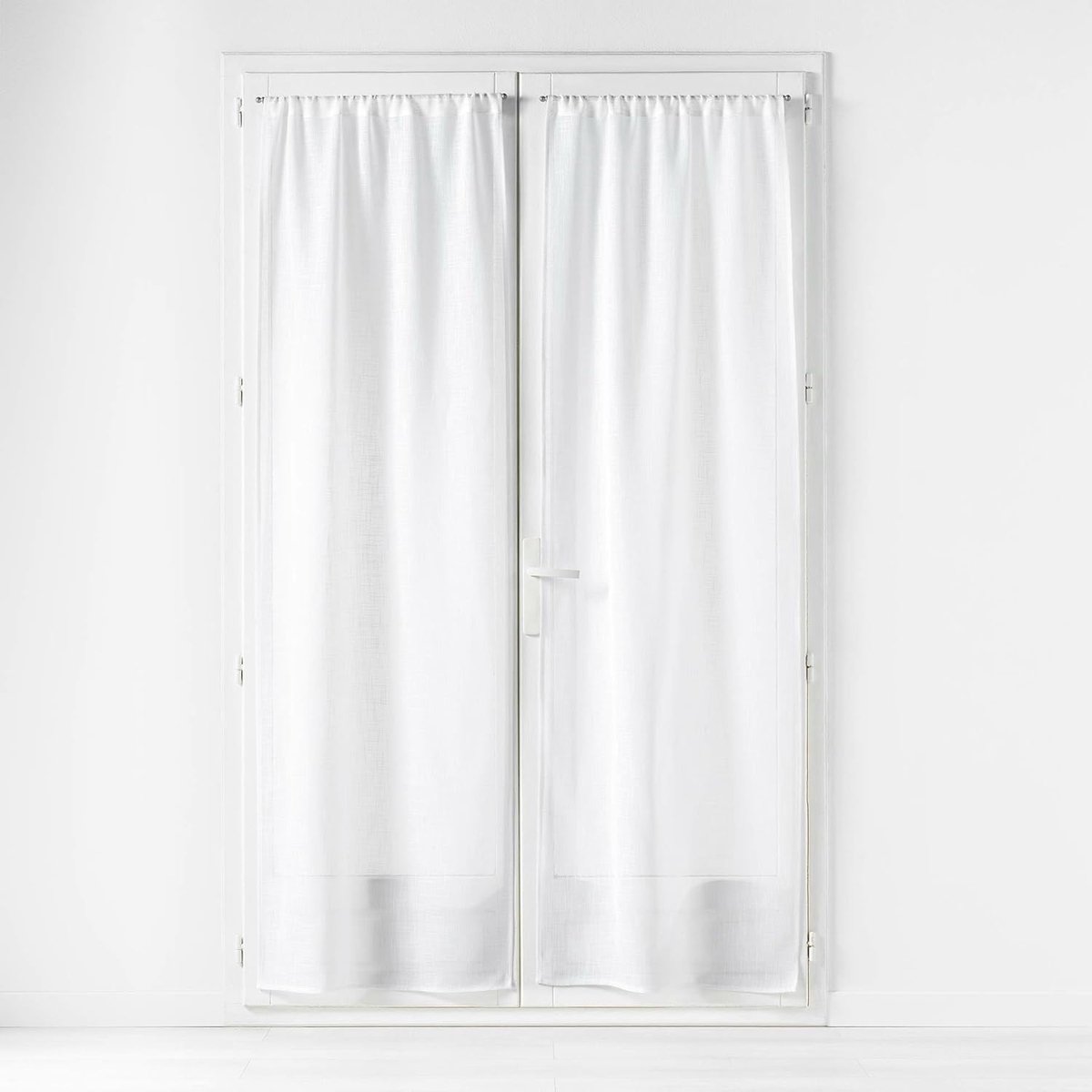 d'Intérieur Haltona paar rechte gordijnroede, linnen look, Haltona, polyester, grijs, 240 x 70 cm