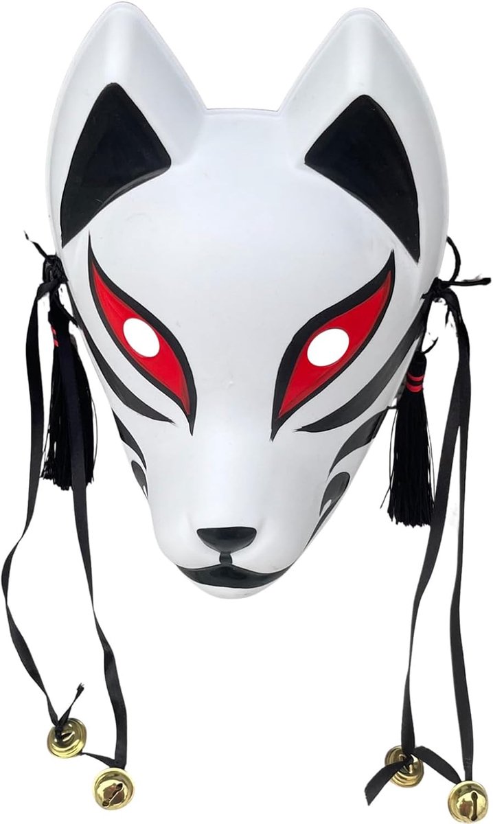 Fox Cosplay Masker voor gemaskerd bal, feest, Halloween, Japanse Kitsune Kabuki-maskers