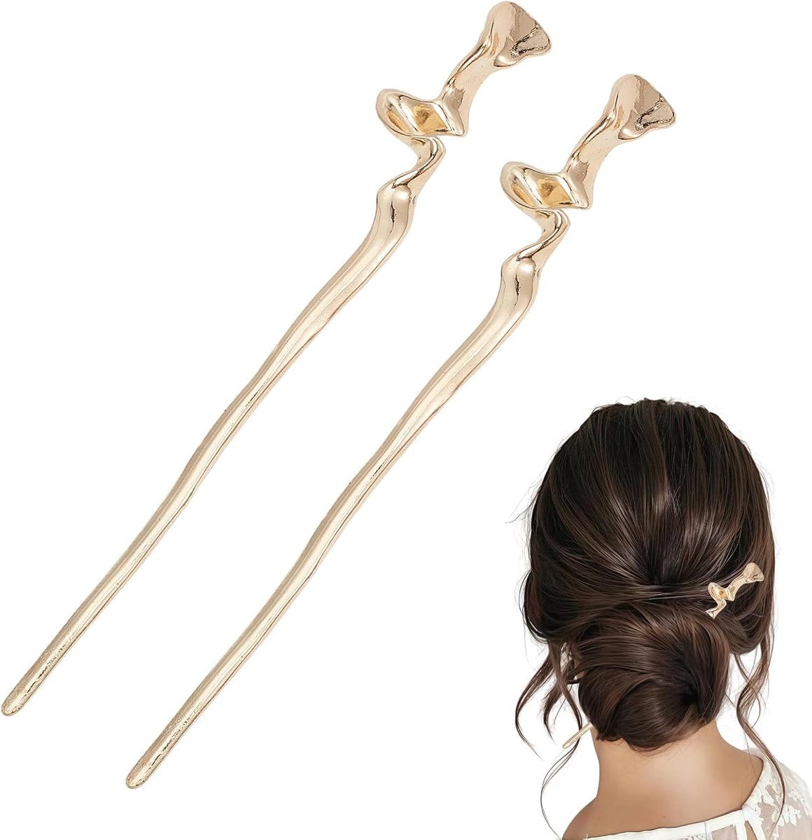 Haarspelden, vintage haarstokken, metalen haarspelden voor lang haar, decoratieve haaraccessoires voor bruiloften, feesten en verlovingen