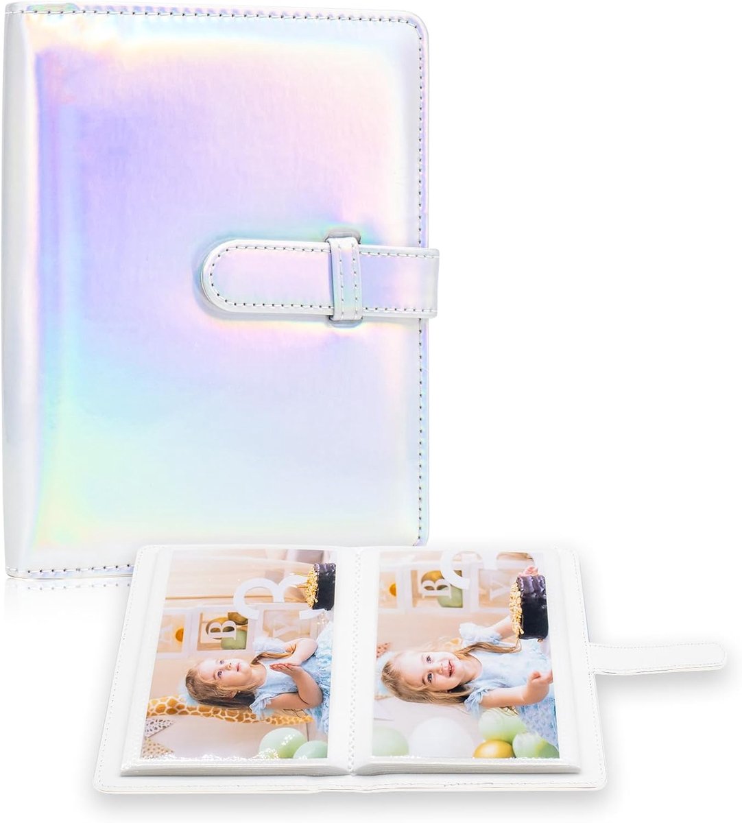 Fotoalbum 10 x 15 cm - Premium vegan leren omslag - 68 compartimenten - Ideaal voor het bewaren van herinneringen - ShopVlot