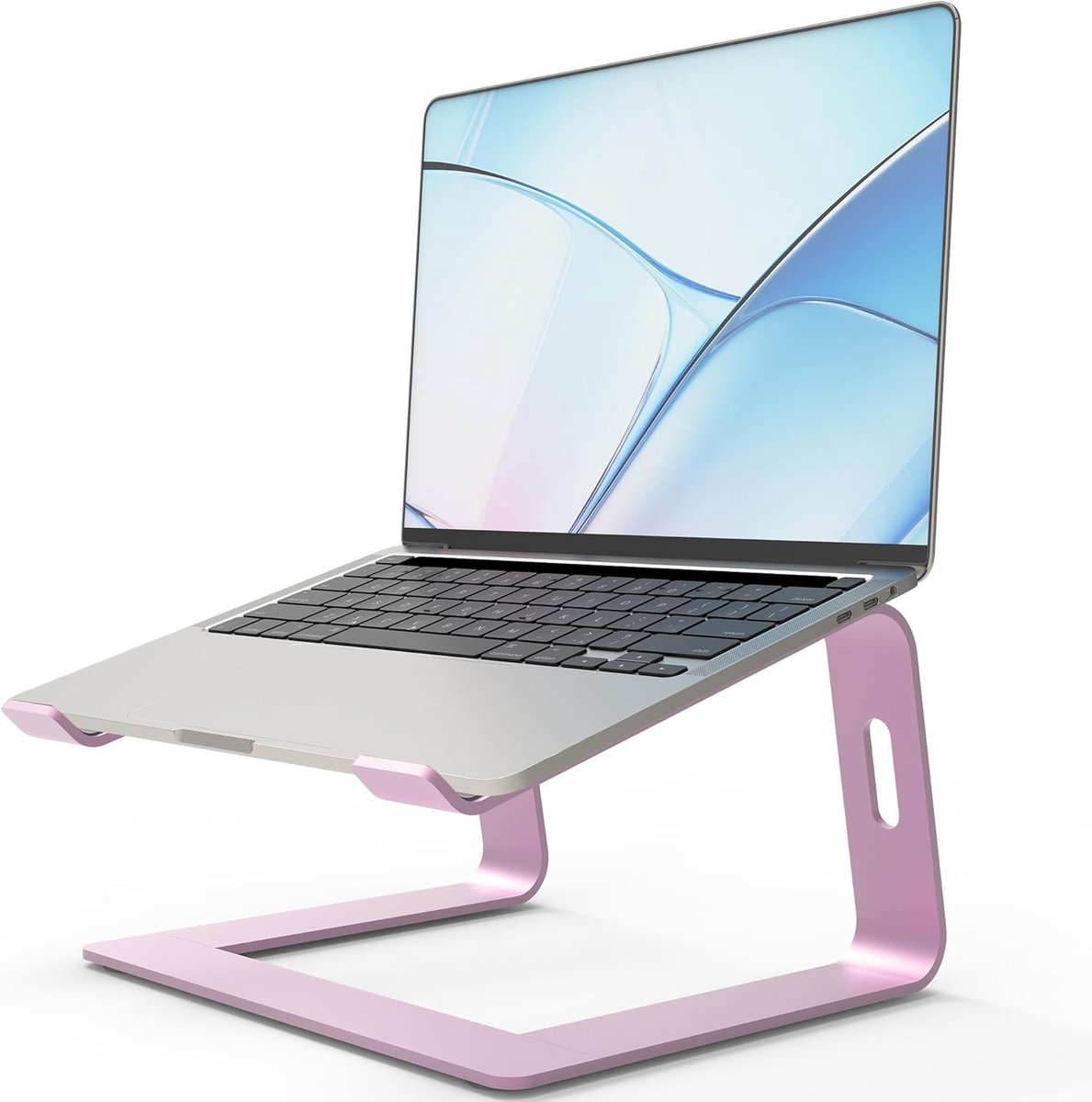 Laptopstandaard voor bureau, aluminium laptopverhoger, draagbare computerstandaard voor Apple Mac MacBook Air Pro 10-15,6 inch notebook computer, afneembare ergonomische lifthouder Macbook