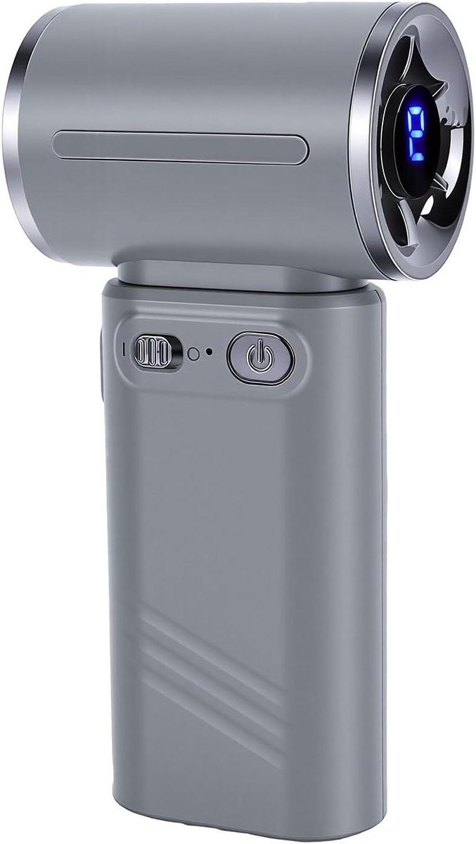 Draagbare Handventilator - Persoonlijke Ventilator - Directe Koeling - 9 Snelheden - 3000 mAh Batterij - Grijs