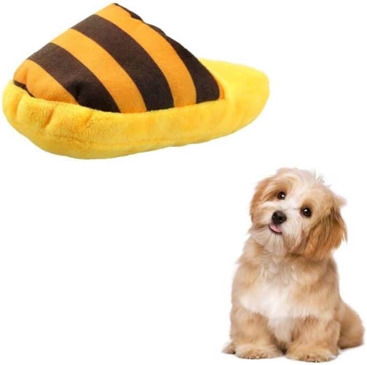 Pluche hondenspeelgoed, schattige pluche pantoffels, speelgoed, interactief hondenspeelgoed voor middelgrote honden en puppy's, knuffeldier, kauwspeelgoed voor het verminderen van verveling