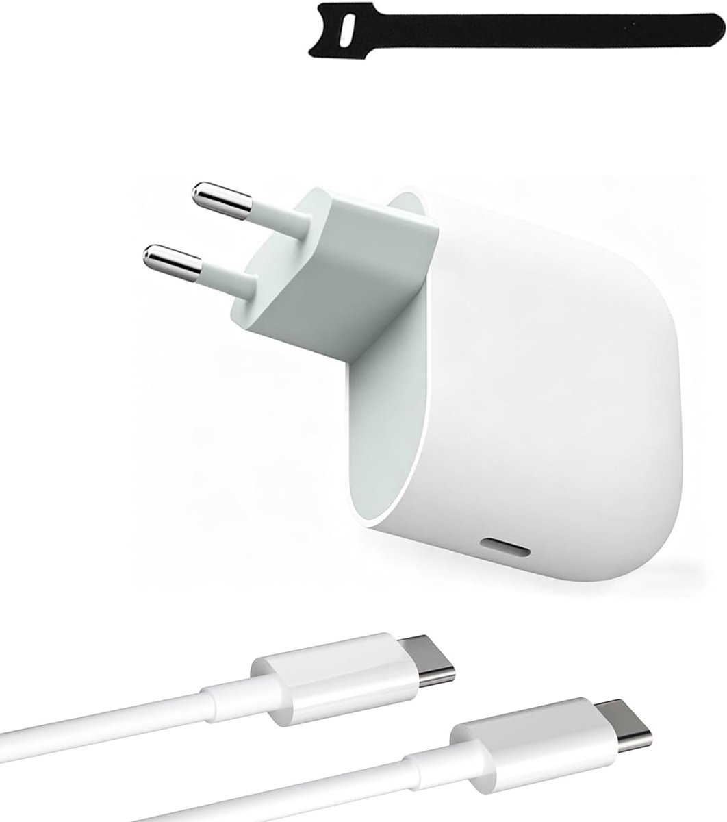45 W USB C-oplader voor Google Pixel 10a 9 Pro XL 9 Pro 9a 8a 8Pro 7a 7 7Pro 6Pro 6a 5 5a 4 4a 5G 3 3a 2 Fold, USB C voeding PD 3.0 snellader met 2 m type C-kabel, voor Google Pixel Tablet Buds