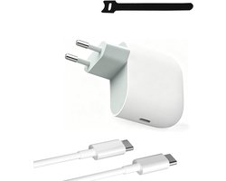 45 W USB C-oplader voor Google Pixel 10a 9 Pro XL 9 Pro 9a 8a 8Pro 7a 7 7Pro 6Pro 6a 5 5a 4 4a 5G 3 3a 2 Fold, USB C voeding PD 3.0 snellader met 2 m type C-kabel, voor Google Pixel Tablet Buds