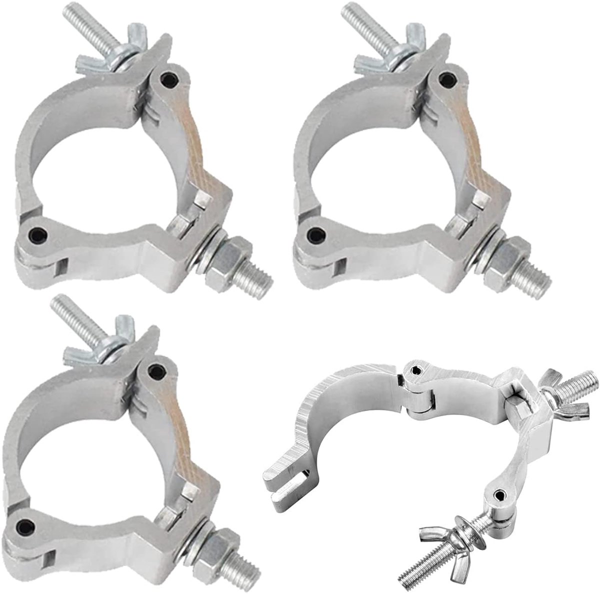 4 stuks truss klem 48-51 mm podiumlicht klemmen haken van aluminiumlegering lichte klem van de fasehaak duurzaam semi-conisch koppeling
