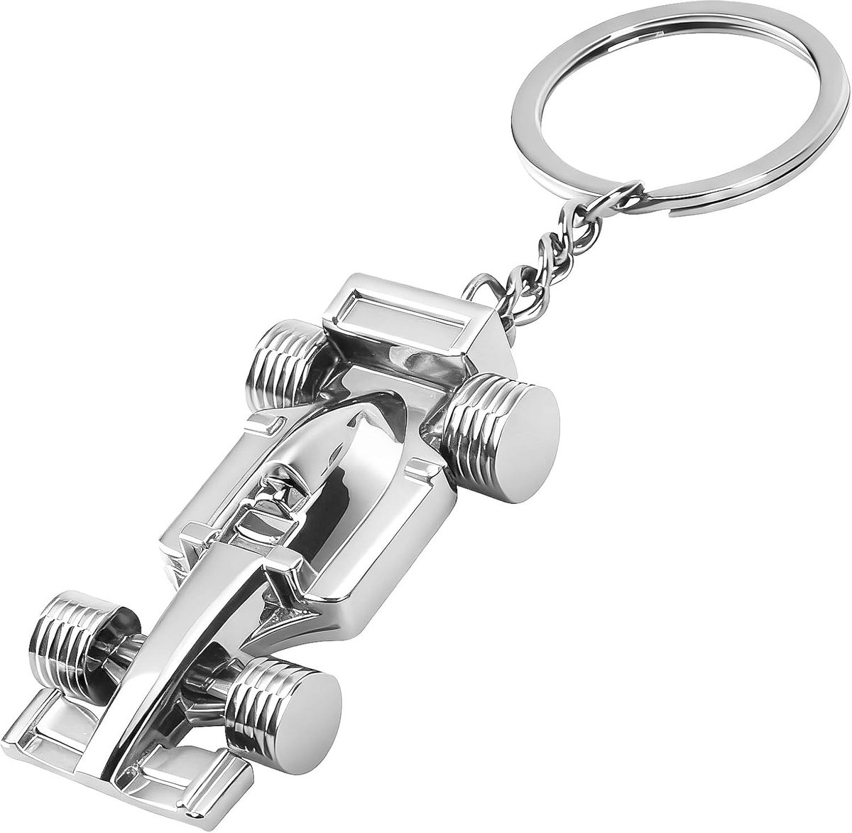 raceauto sleutelhanger, sport F1 sleutelhanger, autosleutelhanger metalen sleutelhanger, Formule 1 geschenken voor jongens mannen, metalen sleutelhangers accessoires voor Kerstmis
