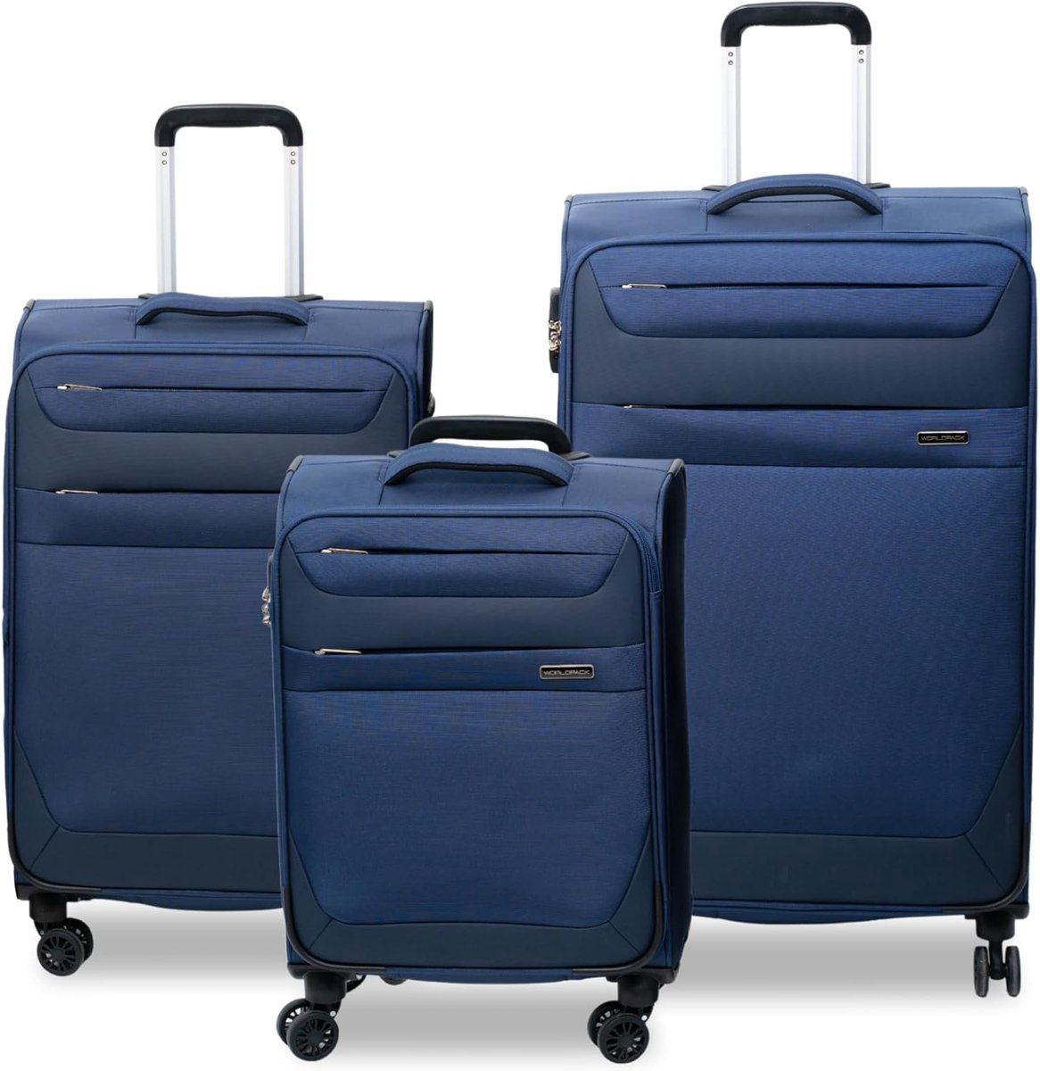 SnelShoppen - Dublin 4-wiel Kofferset 3-delig - Lichtgewicht Reisbagage - Stevige Harde Koffers - Ideaal voor Vakantie, Weekendje Weg, en Zakenreizen