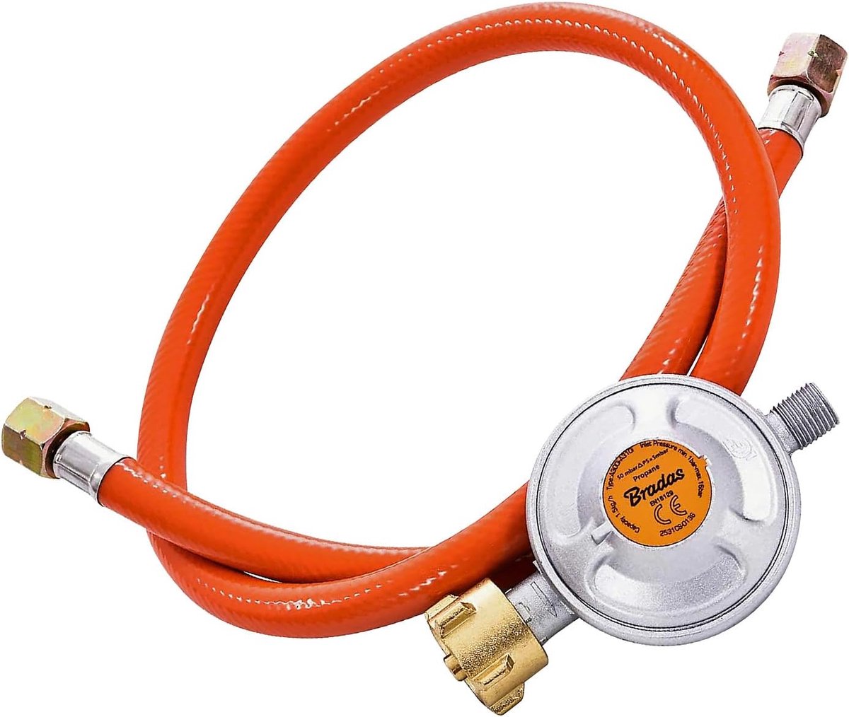 Drukmeter drukregelaar en slang - oranje - eenvoudige installatie - direct gebruik - ShopVlot