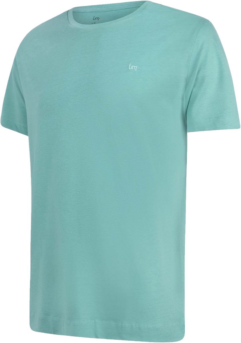 Undiemeister T Shirt Heren - Casual Fit - Ronde Hals - Mellowood Tencel - Iceland Moss (Lichtgroen) - Maat M