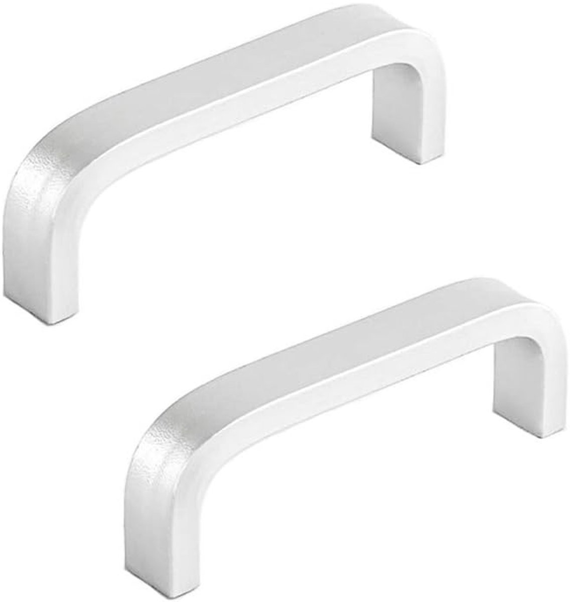 Set van 2 zilveren meubelgrepen - Boogvormige kast- en ladegrepen van aluminium met 64mm boorgatafstand