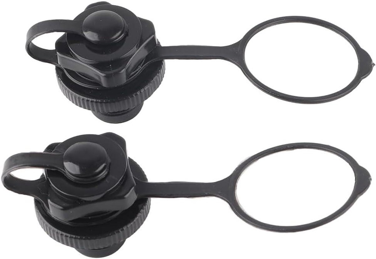 Luchtklep Opblaasbare Boot - Ventiel Kajak Luchtplug - Watersport Uitrusting - Met Dop en Schroefdraad - 22 mm Diameter - Zwart
